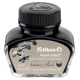 Pelikan Tinte Fount India, schwarz, im Glas