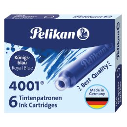 Pelikan Tintenpatronen 4001 TP/6, blau-schwarz