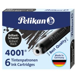 Pelikan Tintenpatronen 4001 TP/6, blau-schwarz
