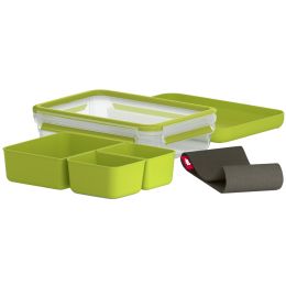 emsa Lunchbox CLIP & GO, 1,20 Liter, transparent / grn