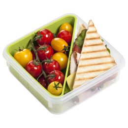emsa Sandwichbox CLIP & GO, 0,85 Liter, transparent / grün