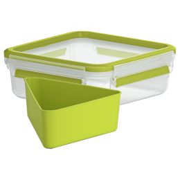 emsa Sandwichbox CLIP & GO, 0,85 Liter, transparent / grn
