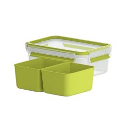 emsa Snackbox CLIP & GO, 1,0 Liter, transparent / grn