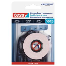 tesa Powerbond Montageband fr Fliesen/Metall, 19 mm x 5,0 m