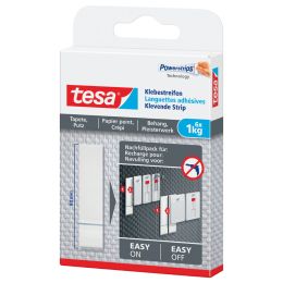 tesa Powerstrips Klebestreifen für Tapete/Putz, transparent