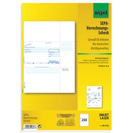 sigel Bankformular PC-Sepa-Verrechnungs-Scheck, A4