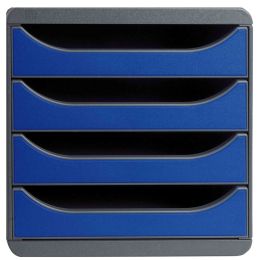 EXACOMPTA Schubladenbox BIG-BOX, 4 Schbe, knigsblau