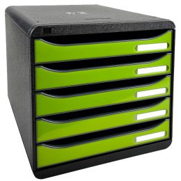EXACOMPTA Schubladenbox BIG-BOX PLUS, 5 Schbe, lemongrn