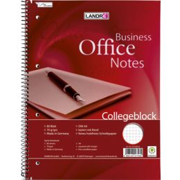 LANDRÉ Collegeblock Business Office Notes DIN A5, kariert