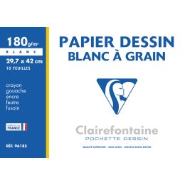 Clairefontaine Zeichenpapier Blanc  Grain, 297 x 420 mm