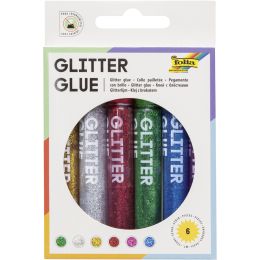 folia Glitzerkleber Glitterglue, 9,5 ml, farbig sortiert