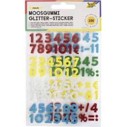 folia Moosgummi Glitter-Sticker, Buchstaben