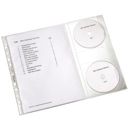 LEITZ Prospekthlle mit CD-Klappe, A4, PP, genarbt, 0,12 mm