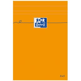 Oxford Notizblock, 110 x 170 mm, kariert, 80 Blatt, orange