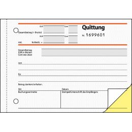 sigel Formularbuch Quittung, inkl. MwSt., DIN A6 quer