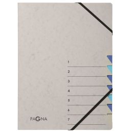 PAGNA Ordnungsmappe Easy Grey, A4, 7 Fcher, grau / blau