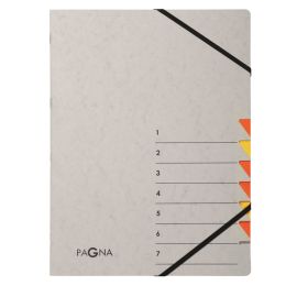 PAGNA Ordnungsmappe Easy Grey, A4, 7 Fcher, grau / lila