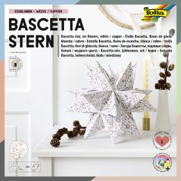 folia Faltbltter Bascetta-Stern, rot / bedruckt