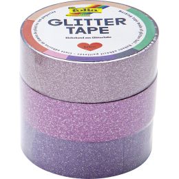 folia Deko-Klebeband Glitter Tape, rosa/pink/lila