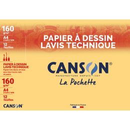 CANSON technisches Zeichenpapier, DIN A4, 160 g/qm, weiß