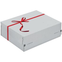 ColomPac Geschenk-Versandkarton, Größe: M, rote Schleife