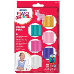 FIMO kids Modelliermasse-Set Colour Pack girlie, 6er Set