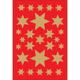 HERMA Weihnachts-Sticker DECOR Sterne, 16 mm, gold