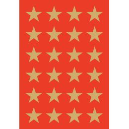 HERMA Weihnachts-Sticker DECOR Sterne, 8 mm, gold