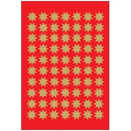 HERMA Weihnachts-Sticker DECOR Sterne, 15 mm, gold