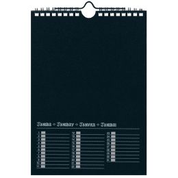 folia Kreativ-Wandkalender, 170 x 240 mm, schwarz
