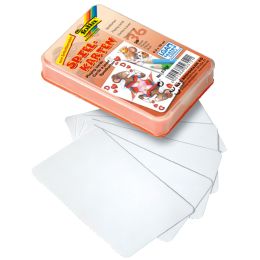 folia Blanko-Spielkarten, 65 x 100 mm, 36 Karten, weiß