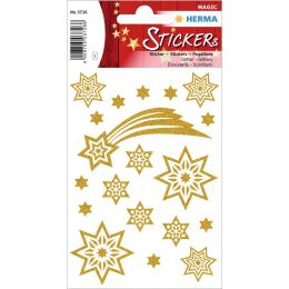 HERMA Weihnachts-Sticker MAGIC Sterne bunt, glittery