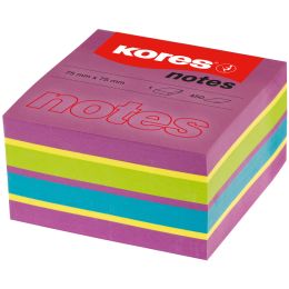 Kores Haftnotizen Würfel, 50 x 50 mm, neonfarben, 4-farbig