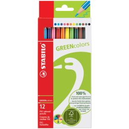 STABILO Buntstifte GREENcolors, 12er Karton-Etui