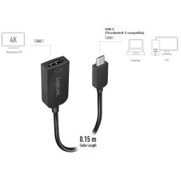 LogiLink USB-C - HDMI Adapterkabel, schwarz