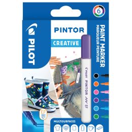 PILOT Pigmentmarker PINTOR, medium, 6er Set CREATIVE