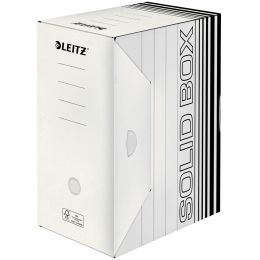 LEITZ Archiv-Schachtel Solid, wei/schwarz, (B)100 mm