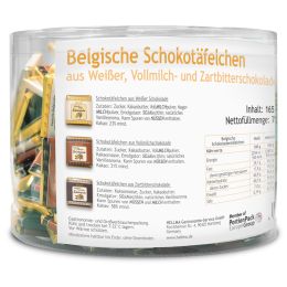HELLMA Belgische Schokoladen-Tfelchen, in Runddose