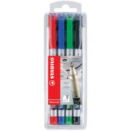 STABILO Permanent-Marker Write-4-all, S, 4er Kunststoff-Etui