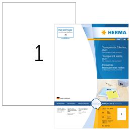 HERMA Folien-Etiketten SPECIAL, 210 x 297 mm, transparent